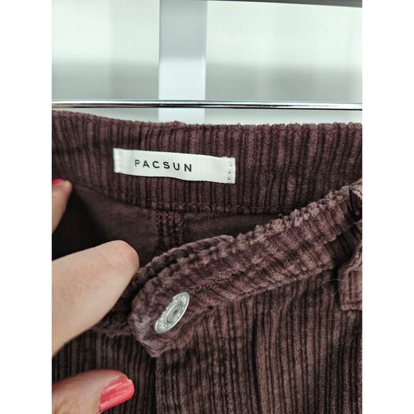 Pacsun Womens Sz 28 90s BF Carpenter Corduroy Pants Brown Y2K - Picture 3 of 5